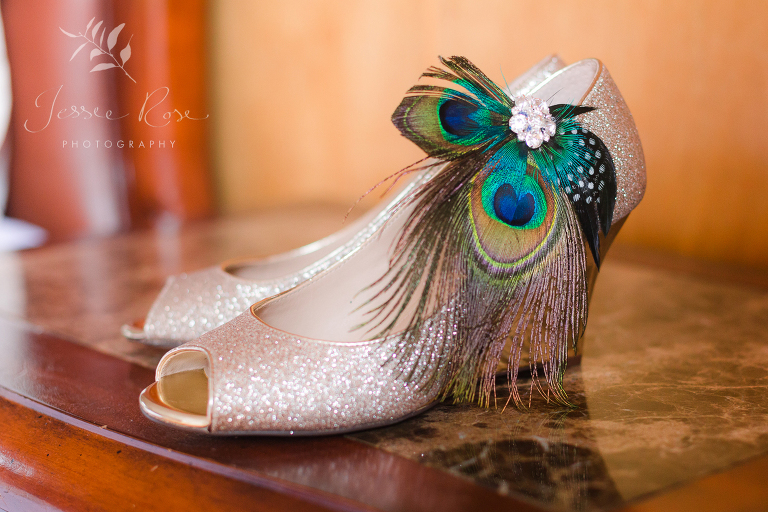 peacock-theme-wedding-glitter-shoes
