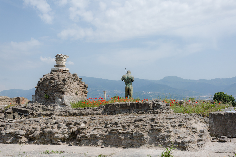 Igor Mitoraj statue in Pompeii