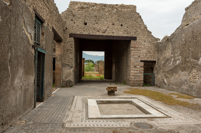 ancient water feature in pompeii
